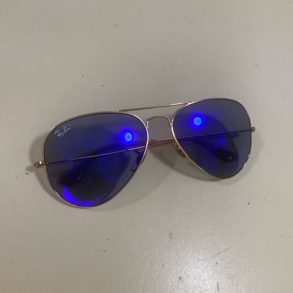 Rayban aviators- blue lenses